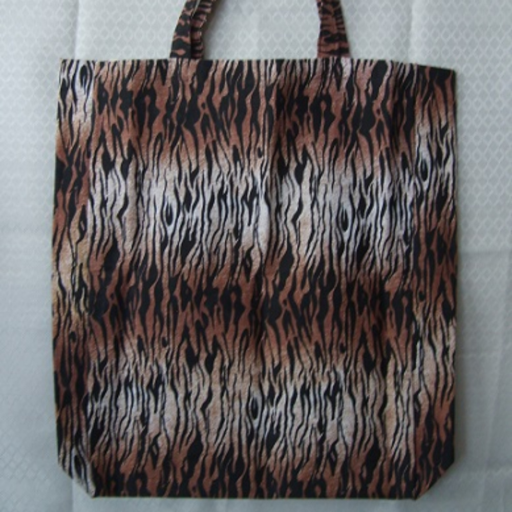 Tiger Print Large Sturdy Tote Bag Handmade By Me